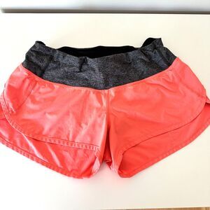 LULULEMON Run Speed Short 2 Pink/Gray Size 6